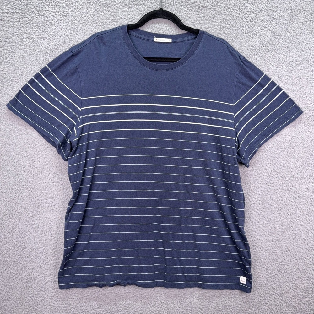 Marine Layer Tshirt Mens XXL Navy Striped Modal Blend Basic Coastal Nautical‎